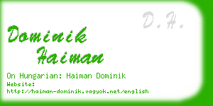 dominik haiman business card